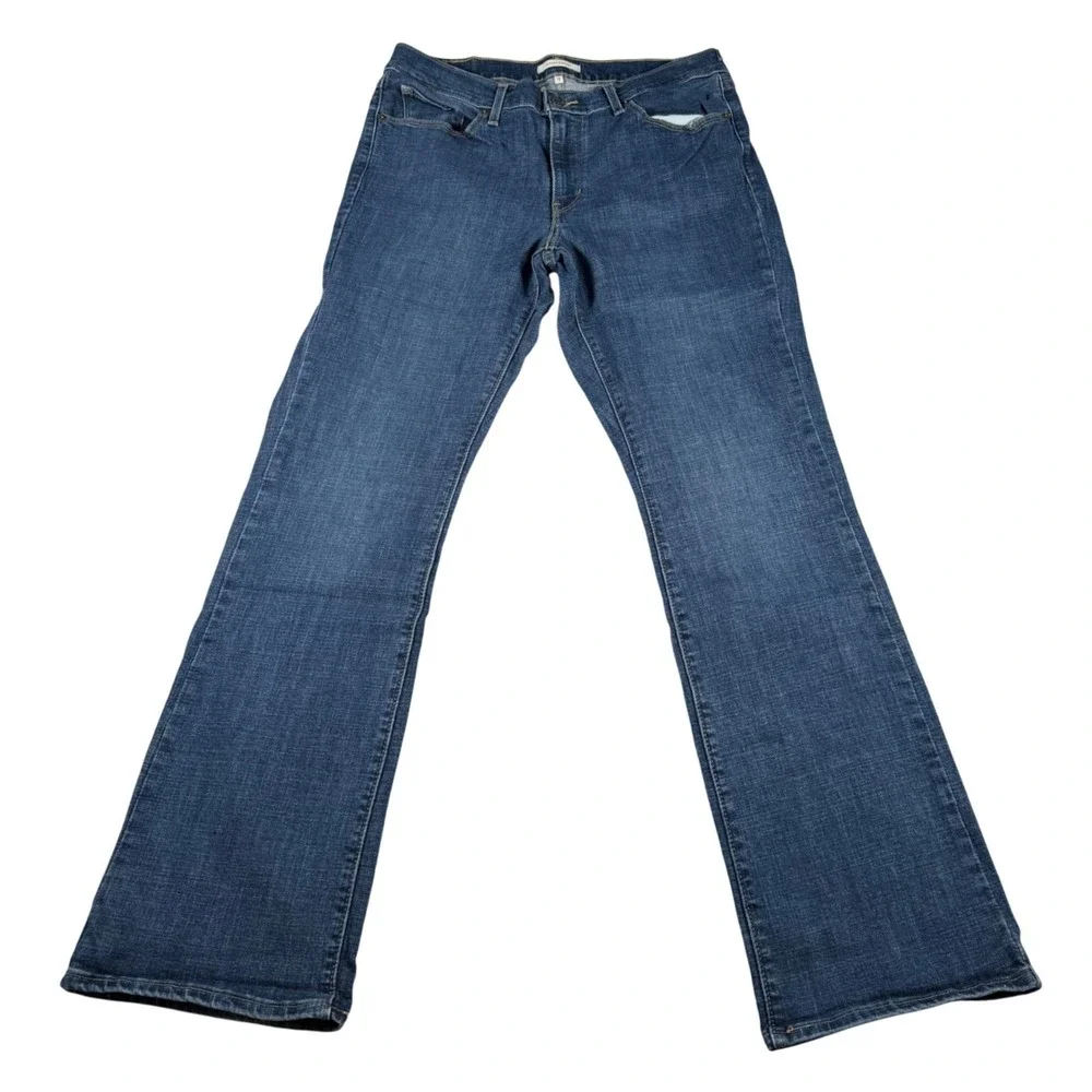 Levi's Classic‎ Bootcut Jeans Womens 12 (FITS 31x31) Blue Dark Wash Stretch